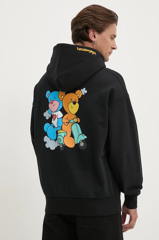 Inbetweeners hanorac de bumbac F4TWUAHS015 negru AW24