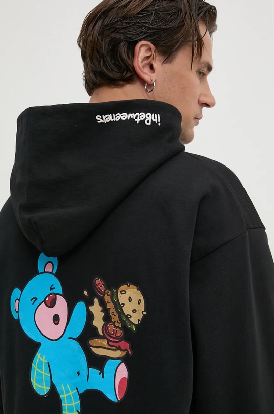 Inbetweeners hanorac de bumbac F4TWUAHS019 negru AW24