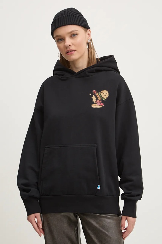 Îmbrăcăminte Inbetweeners hanorac de bumbac F4TWUAHS019 negru