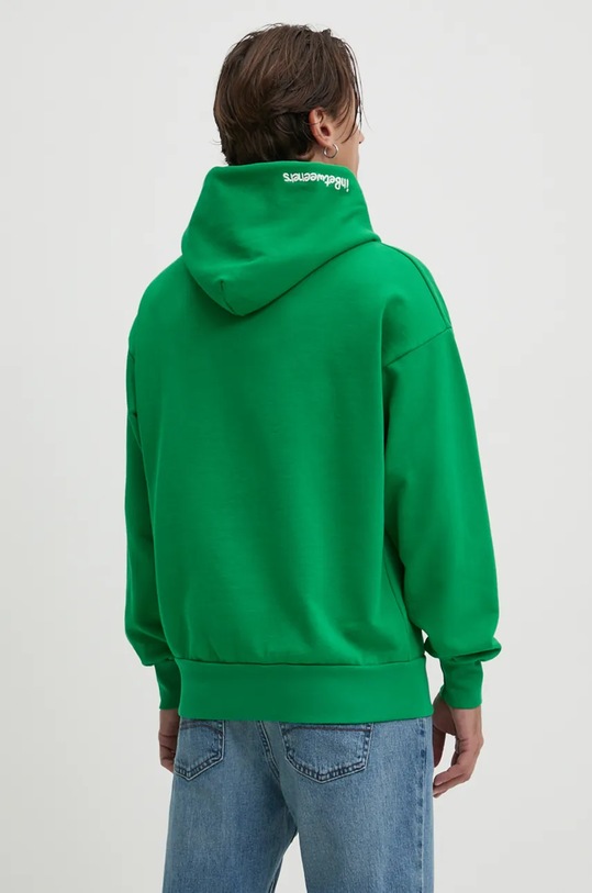 Odzież Inbetweeners bluza bawełniana F4TWUAHS020 zielony