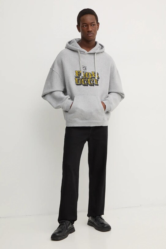 Fiorucci hanorac de bumbac U01FMSHO092CJ05GY01 gri AW24