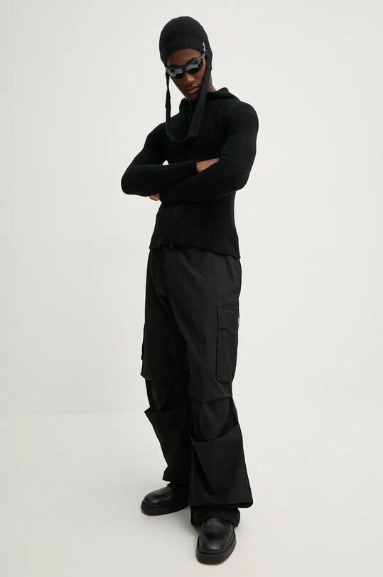 Îmbrăcăminte Heliot Emil cardigan din lână AW24.W.07.066.BLK01 negru