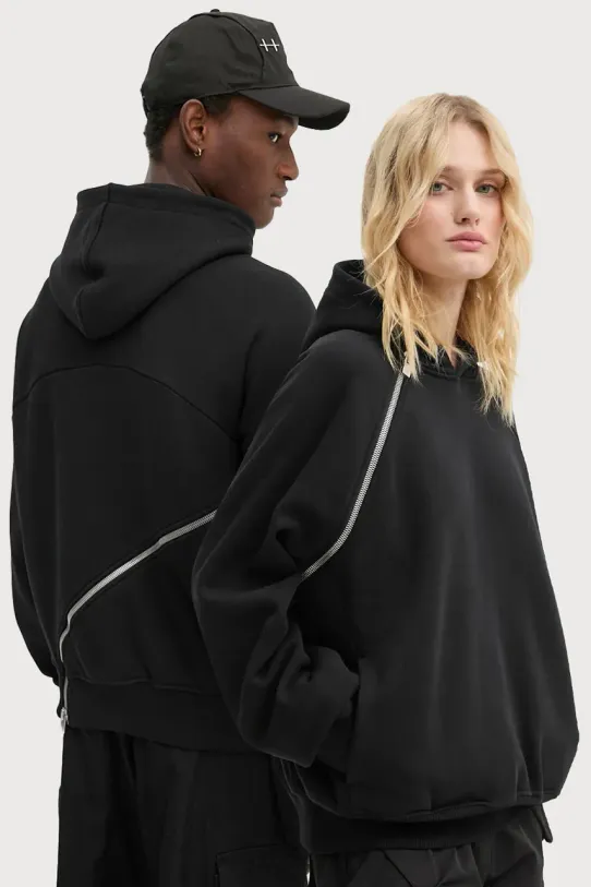 Heliot Emil bluza bawełniana bawełna czarny HE.M.08.055.BLK01