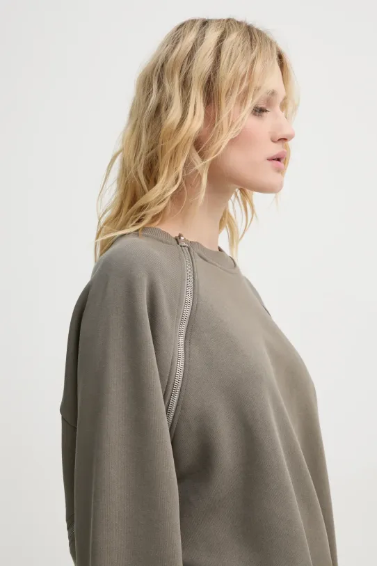 Heliot Emil bluza bawełniana bawełna zielony HE.M.08.054.DG23