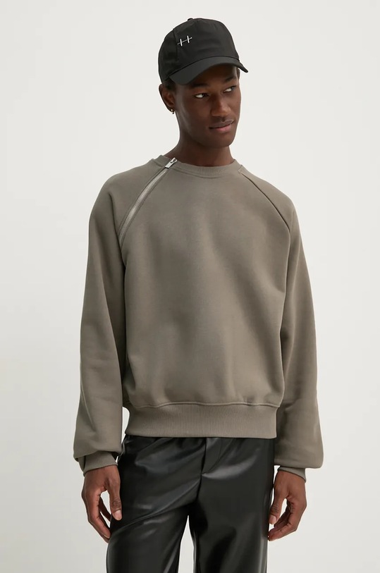 Odzież Heliot Emil bluza bawełniana HE.M.08.054.DG23 zielony