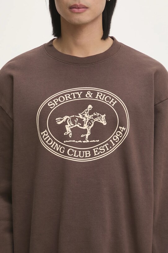 Βαμβακερή μπλούζα Sporty & Rich Riding Club ST071512244BR03