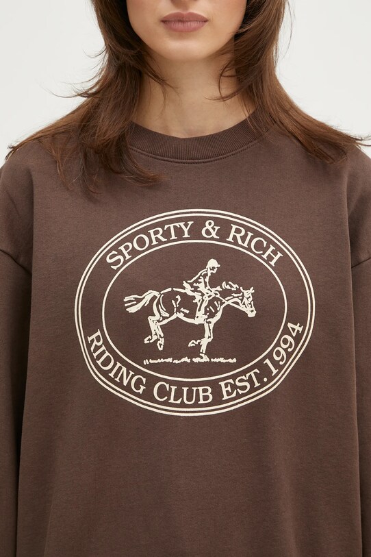 Βαμβακερή μπλούζα Sporty & Rich Riding Club ST071512244BR03