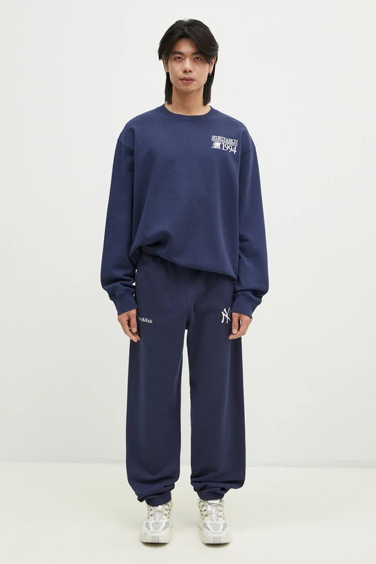 Sporty & Rich felpa in cotone Finish Line ST071516170BL32 blu navy