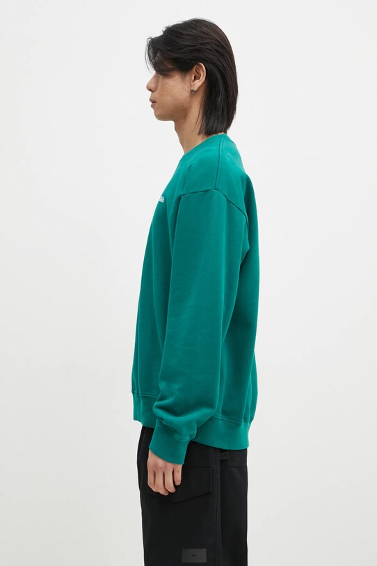 Sporty & Rich felpa in cotone Health Is Wealth ST071516300GR03 verde AW24