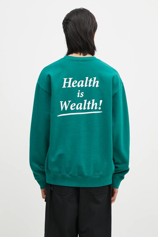Abbigliamento Sporty & Rich felpa in cotone Health Is Wealth ST071516300GR03 verde
