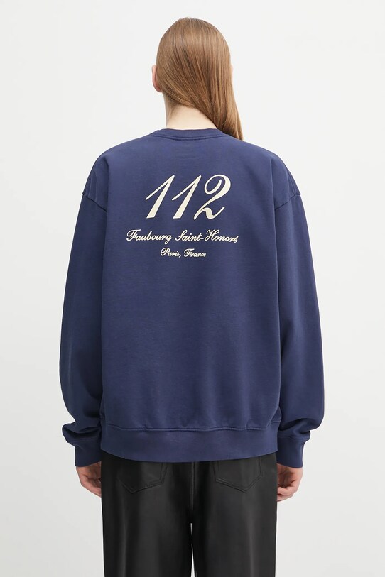 Sporty & Rich cotton sweatshirt Faubourg ST071517619BL32 navy