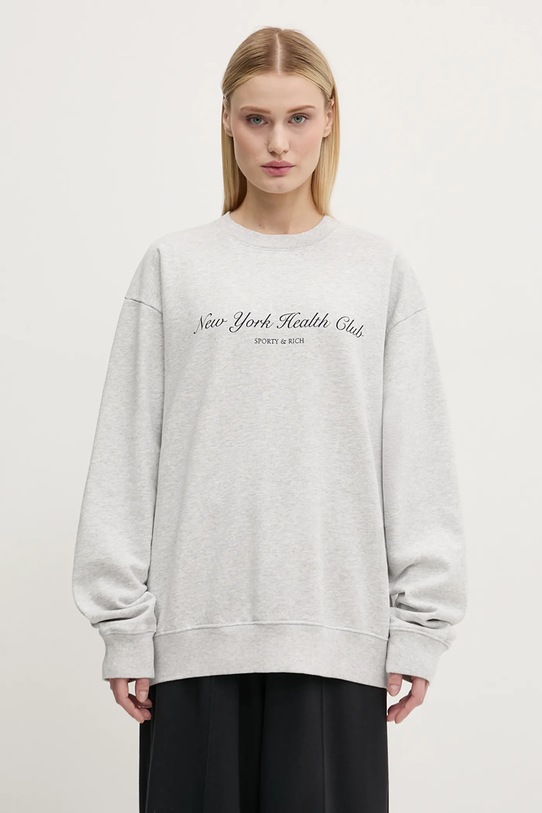 Суичър Sporty & Rich NY Health Club ST071506043GY03 сив AW24