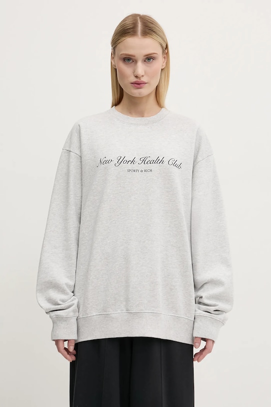 Mikina Sporty & Rich NY Health Club ST071506043GY03 šedá AW24