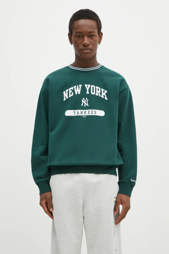 Sporty & Rich bluza bawełniana League nadruk zielony ST045505634GR10