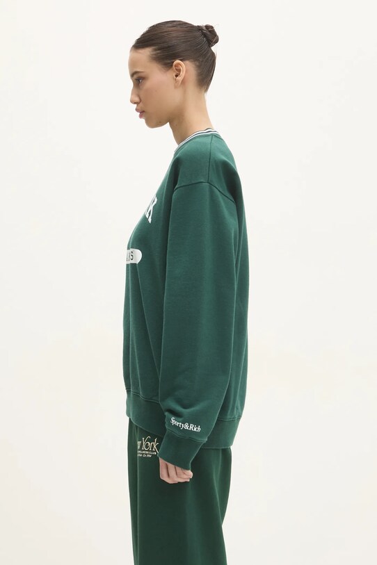 Sporty & Rich bluza bawełniana League ST045505634GR10 zielony AW24