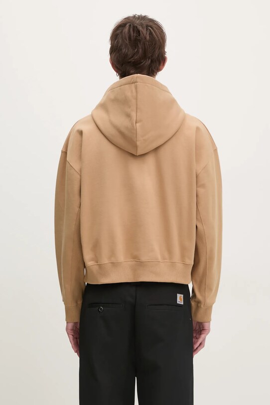 Bavlněná mikina JW Anderson Anchor Logo Hoodie JW0183.PG1631.132 béžová