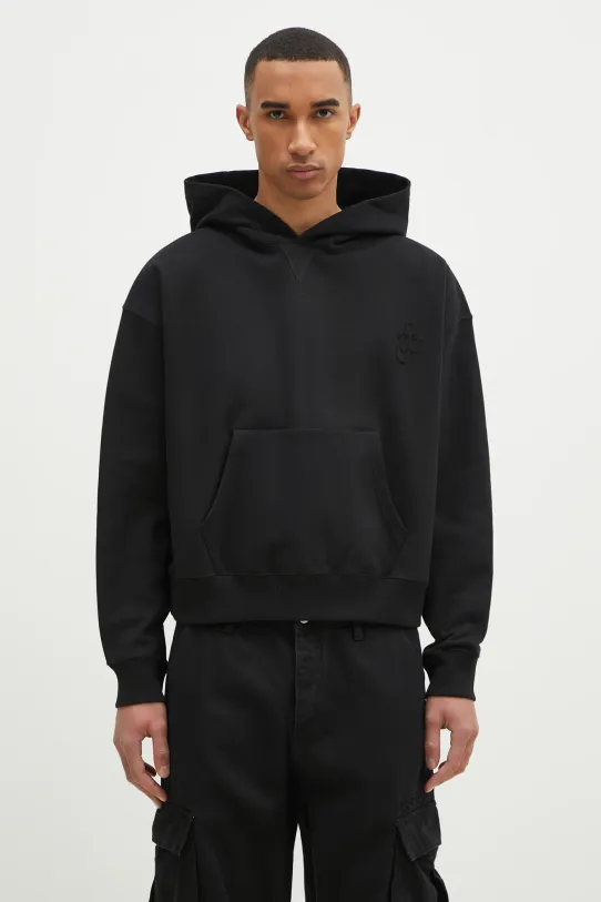 JW Anderson bluza bawełniana Anchor Logo Hoodie bawełna czarny JW0183.PG1631.999