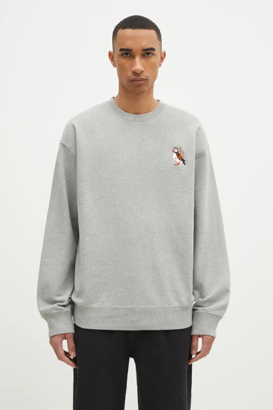 Памучен суичър JW Anderson Puffin Embroidery Sweatshirt щампа сив JW0207.PG1632.945