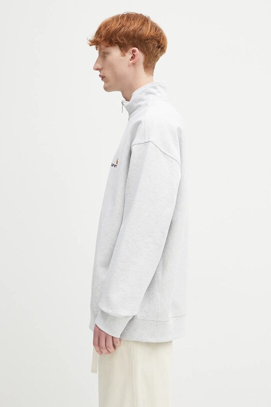 Кофта Carhartt WIP Half Zip American Script Sweat I027014.482XX сірий SS25