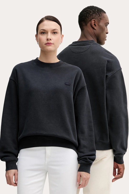 Pamučna dukserica Lacoste pamuk mornarsko plava SH2837