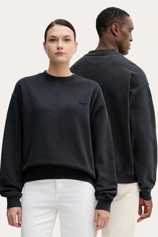 Pamučna dukserica Lacoste pamuk mornarsko plava SH2837