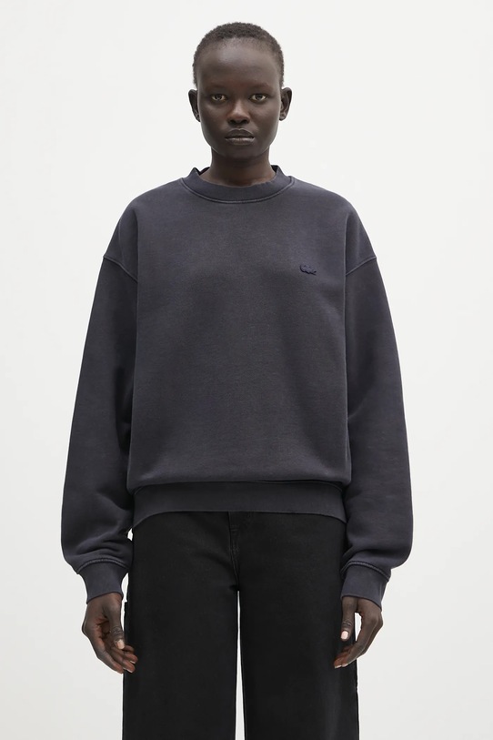 Βαμβακερή μπλούζα Lacoste SH2837 σκούρο μπλε AW24