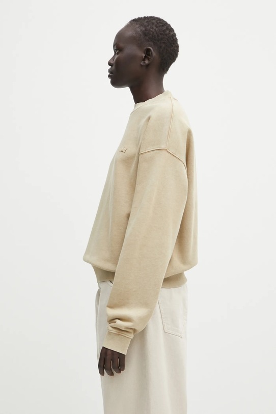 Βαμβακερή μπλούζα Lacoste μπεζ SH2837