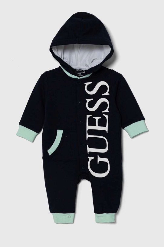 Guess pajacyk niemowlęcy bawełniany Produkt niemowlęcy granatowy P4YG02.KAN04.9BYH