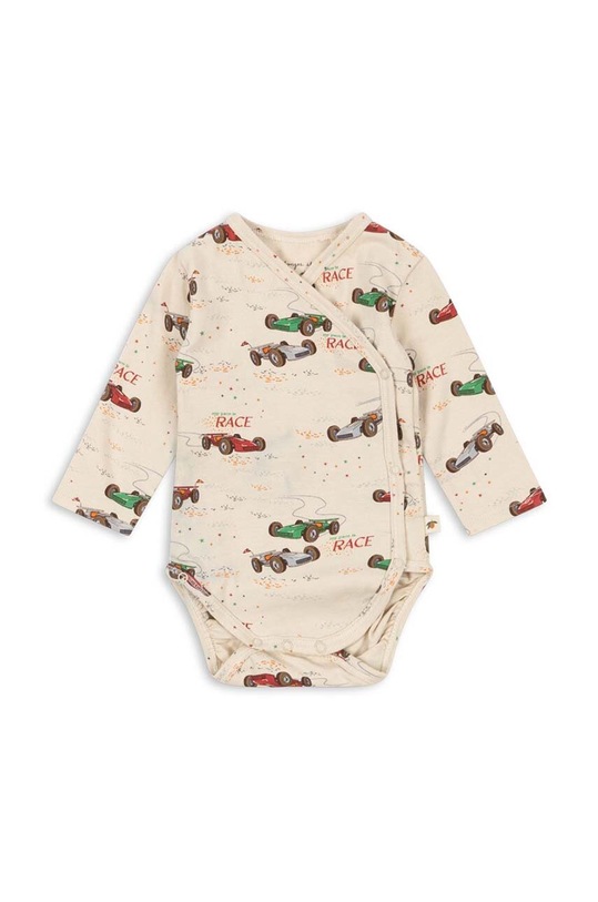 Φορμάκι μωρού Konges Sløjd BASIC LS NEWBORN BODY GOTS μπεζ KS101414.B