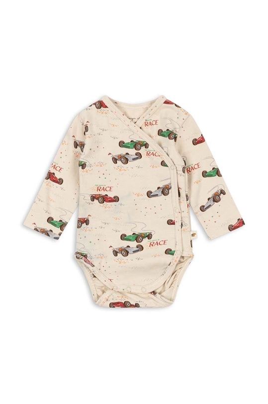 Φορμάκι μωρού Konges Sløjd BASIC LS NEWBORN BODY GOTS μπεζ KS101414.B