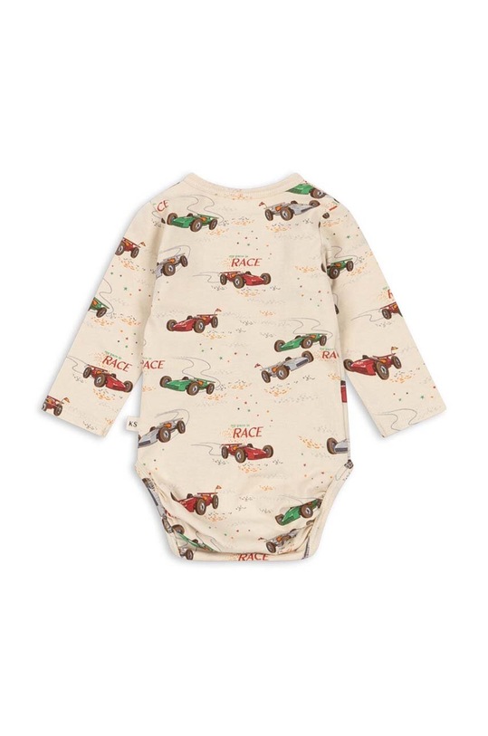 Φορμάκι μωρού Konges Sløjd BASIC LS NEWBORN BODY GOTS KS101414.B μπεζ AW24