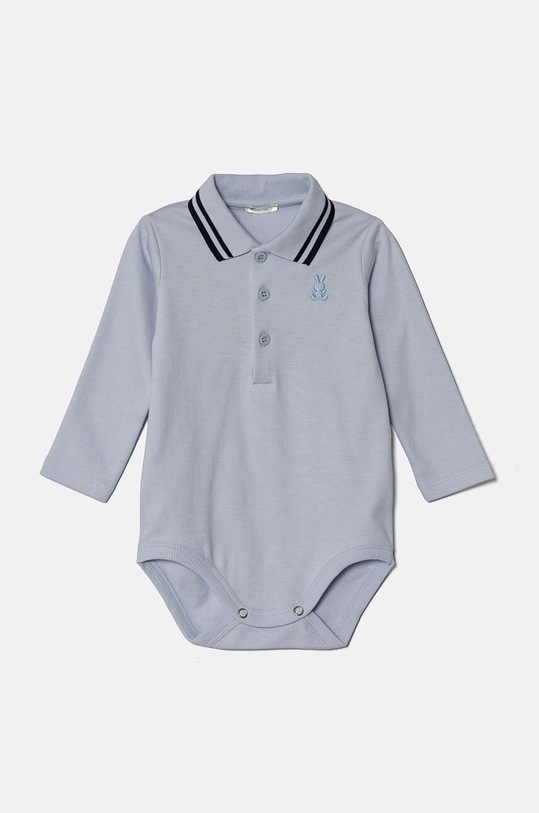 United Colors of Benetton body din bumbac pentru bebelusi albastru 3CDIAB00F.W.Reproposed