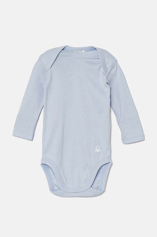 United Colors of Benetton body din bumbac pentru bebelusi 3-pack 3GI70B089.W.Repro.9BYH albastru AW24