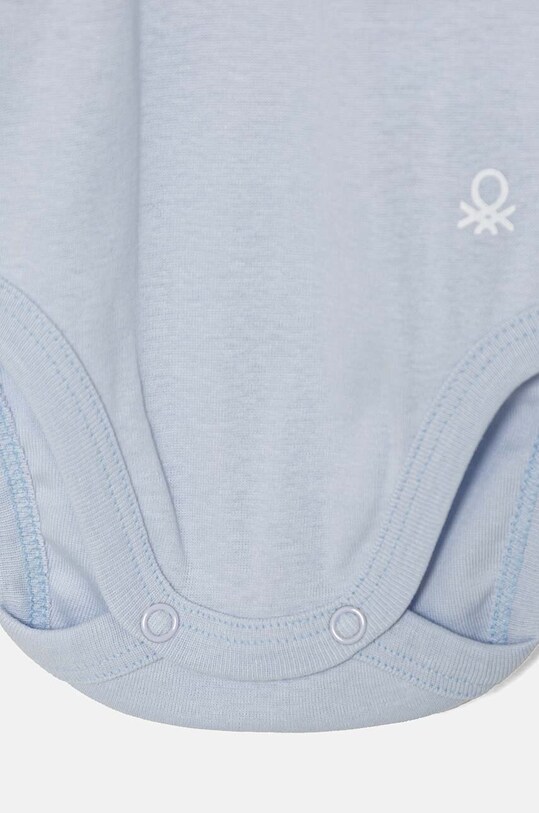 United Colors of Benetton body din bumbac pentru bebelusi 3-pack 3GI70B089.W.Repro.9BYH albastru