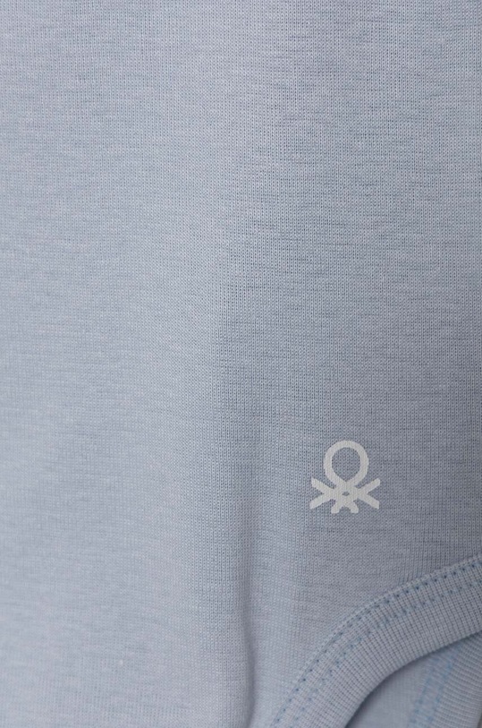 United Colors of Benetton body bawełniane niemowlęce 3-pack 3GI70B079.W.Repro.9BYH niebieski