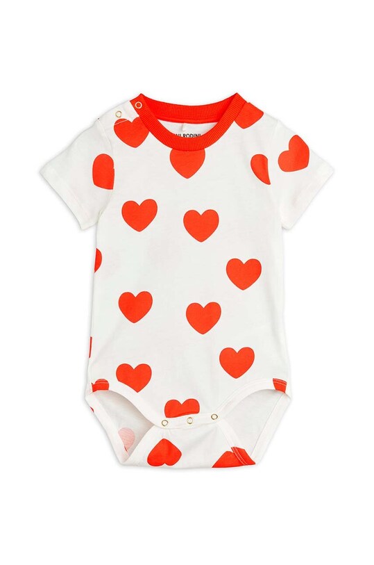 Mini Rodini body niemowlęce Hearts Produkt niemowlęcy biały 2464010142
