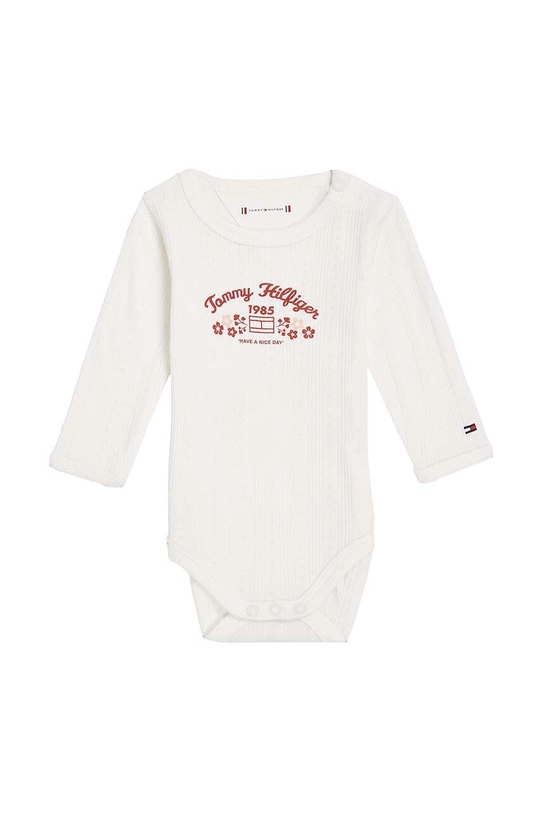 Pamučni bodi za bebe Tommy Hilfiger roza KN0KN01896.9BYH