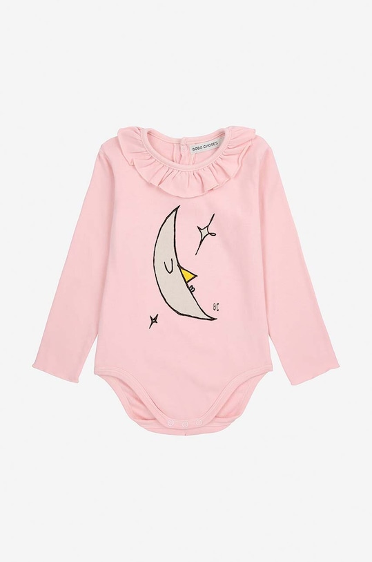Bobo Choses body bebe Beneath The Moon Produs pentru bebe roz 224AB010