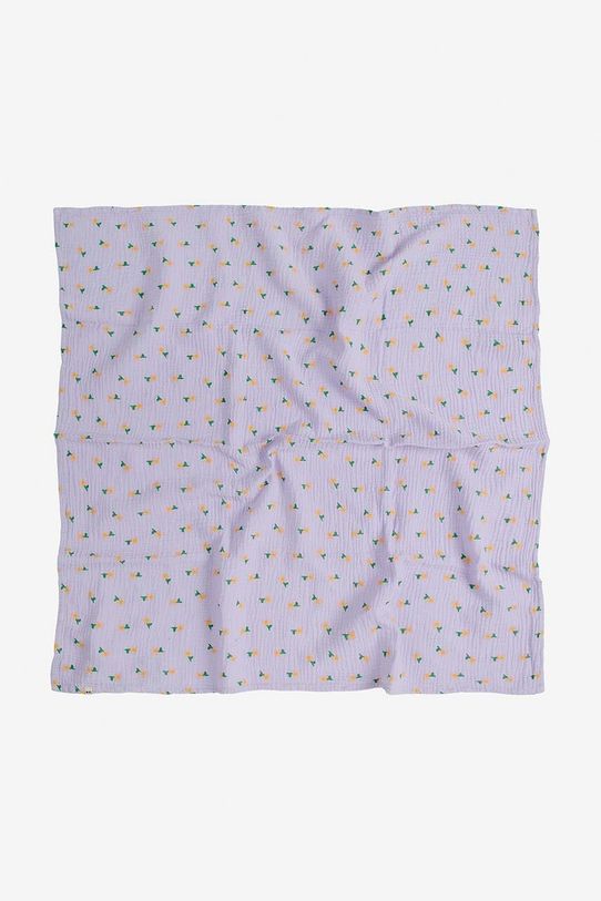 Pamučni kombinezon za bebe Bobo Choses Pansy Flower 224AB105 ljubičasta AW24