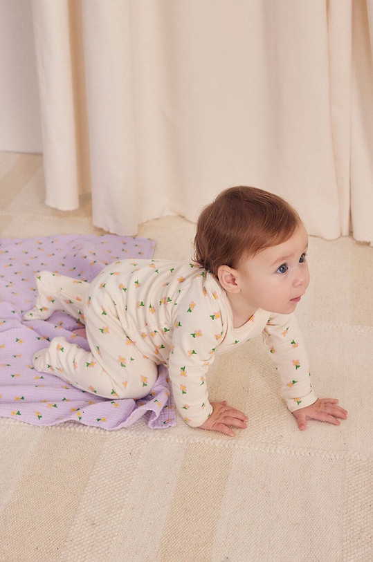 Хлопковый комбинезон для младенцев Bobo Choses Pansy Flower 224AB105
