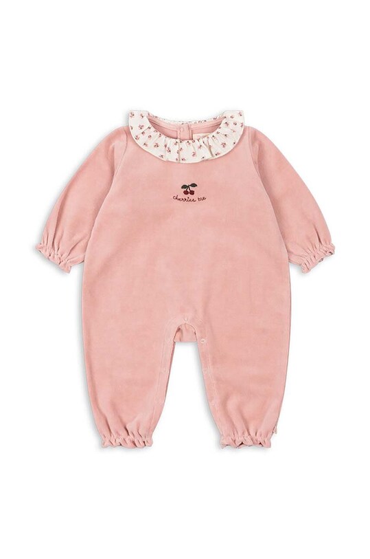 Дитячі повзунки Konges Sløjd MIFFA FRILL ONESIE GOTS KS101602 рожевий AW24