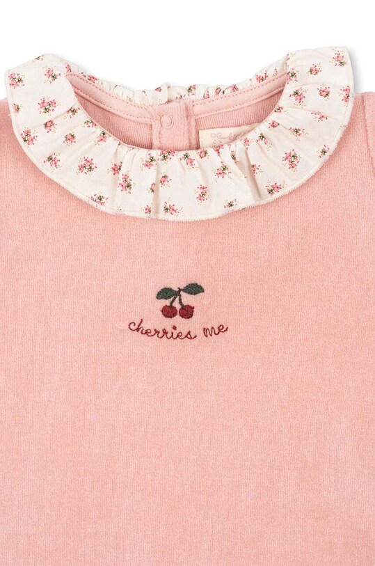 Дитячі повзунки Konges Sløjd MIFFA FRILL ONESIE GOTS KS101602 рожевий