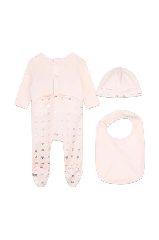 Michael Kors pajacyk niemowlęcy bawełniany R30124. różowy AW24