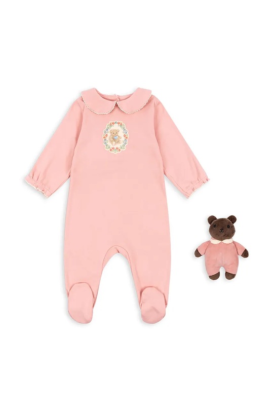 Detský bavlnený overal Konges Sløjd COTY PICOT GIFT SET KS101938 ružová AW24