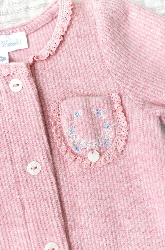 Бавовняний ромпер для немовлят Tartine et Chocolat TZ32000.80.86 рожевий