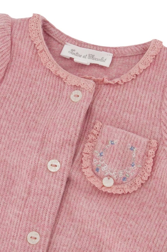 Бавовняний ромпер для немовлят Tartine et Chocolat рожевий TZ32000.80.86