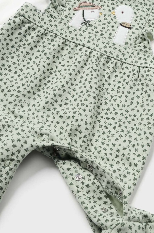 Detský bavlnený overal Mayoral Newborn 2605.2G.Newborn.9BYH zelená AW24