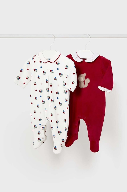 Kojenecké dupačky Mayoral Newborn 2-pack nášivka červená 2777.2D.Newborn.9BYH