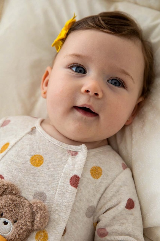 Detský bavlnený overal Mayoral Newborn 2779.2E.Newborn.9BYH biela