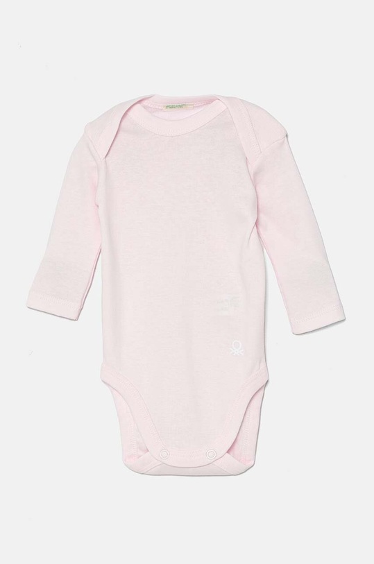 United Colors of Benetton body din bumbac pentru bebelusi 3-pack 3GI70B089.G.W.Repropose roz AW24